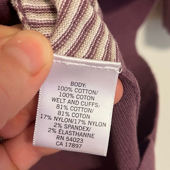 2/$25 Banana Republic - Purple Striped Sweater/Top with Accent Bow - Picture 7 of 8
